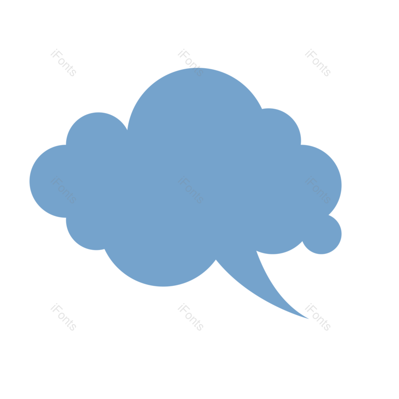 边框图片,蓝色元素,对话框PNG,简约免抠素材